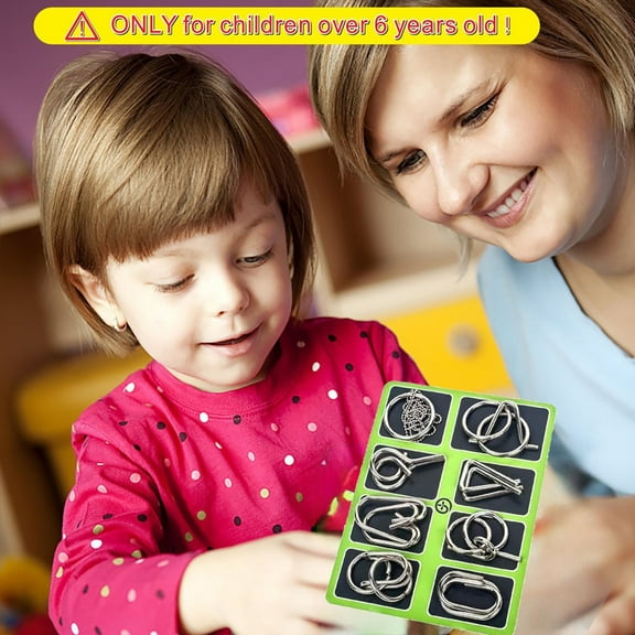 Nine Link Metal Intelligence Unlocking Buckle Educational Puzzle Toy Set for All Ages