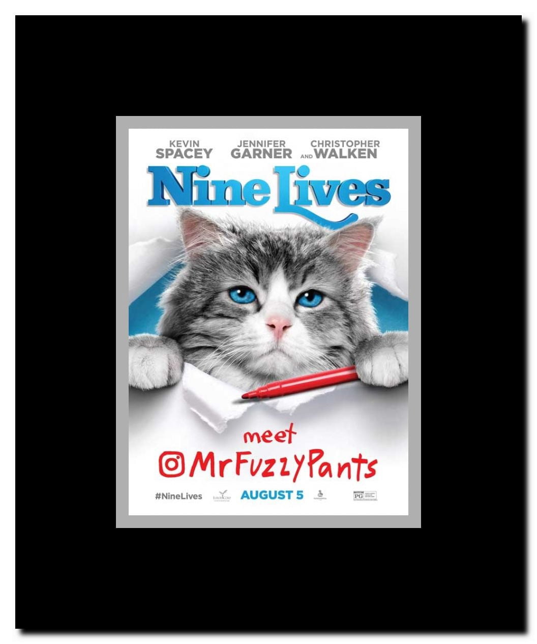 Nine Lives Framed Movie Poster