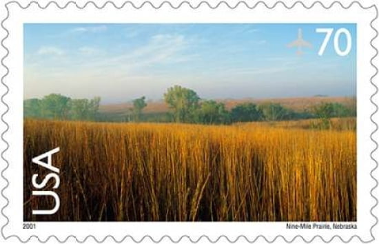 Nine Mile Prairie Nebraska Canvas Art - US POSTAL SERVICE (24 x 36)