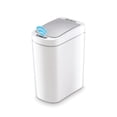 thumbnail image 1 of Nine Stars Automatic Bathroom Trash Can, 1.85 Gallon Plastic Motion Sensor Garbage Bin with Soft Close Lid, White, 1 of 7