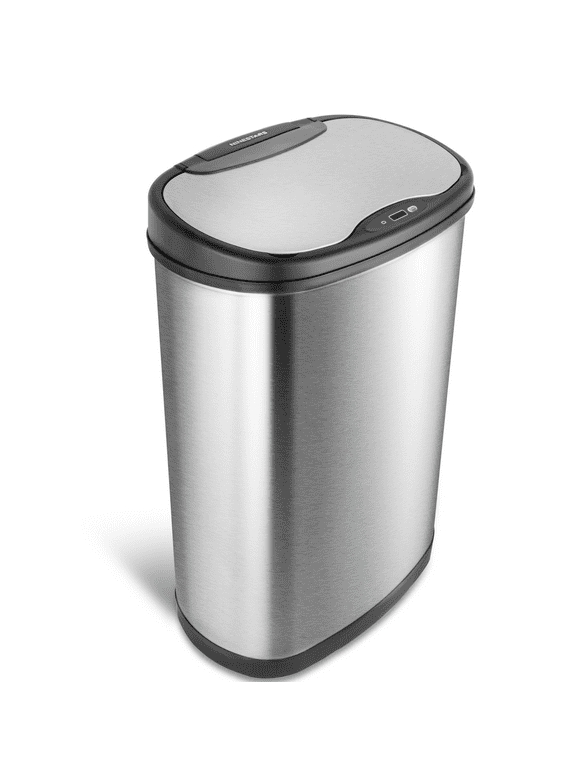 Nine Stars 13.2 Gallon Trash Can, Motion Sensor Kitchen Trash Can, Stainless Steel