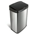 thumbnail image 1 of Nine Stars Automatic Kitchen Trash Can, 13.2 Gallon Stainless Steel Motion Sensor Garbage Bin with Soft Close Lid, Black, 1 of 8