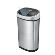 Nine Stars Automatic Kitchen Trash Can, 13.2 Gallon Stainless Steel Motion Sensor Garbage Bin with Soft Close Lid, Silver