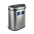 thumbnail image 1 of Nine Stars Automatic Kitchen Trash Can, 18 Gallon Stainless Steel Recycle Garbage Bin with Soft Close Lid, Silver, 1 of 7