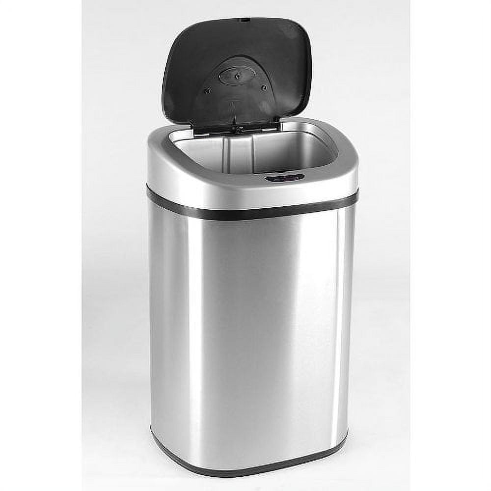 Nine Stars White Stainless-Steel 21 Gallon Open Top Trash Can