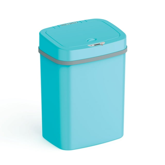 Nine Stars Bathroom Soft Close Lid Garbage Can, 3.2 Gallon Touchless