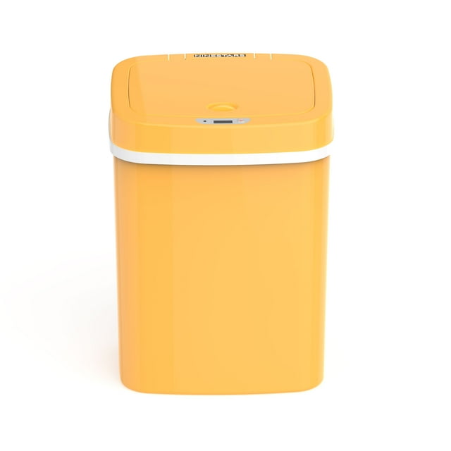Nine Stars 3.2 Gallon Trash Can, Plastic Touchless Bathroom Trash Can ...