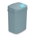 thumbnail image 1 of Nine Stars Motion Sensor Automatic Bathroom Trash Can, 3 Gallon Plastic, Motion Sensor Soft Close Lid Garbage Bin, Blue Cameo, 1 of 7