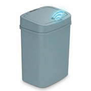 Nine Stars Motion Sensor Automatic Bathroom Trash Can, 3.2 Gallon Plastic, Motion Sensor Soft Close Lid Garbage Bin, Blue Cameo