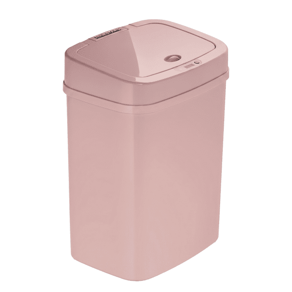Nine Stars 3-Gallon Motion Sensor Automatic Bathroom Trash Can, Plastic, Pink Blush