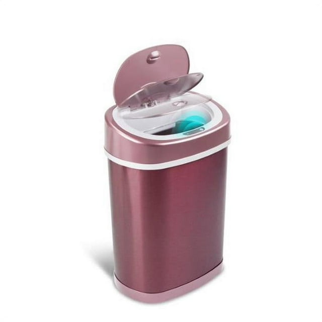 Nine Stars 4 Gallon Trash Can, Touchless Oval Office Trash Can