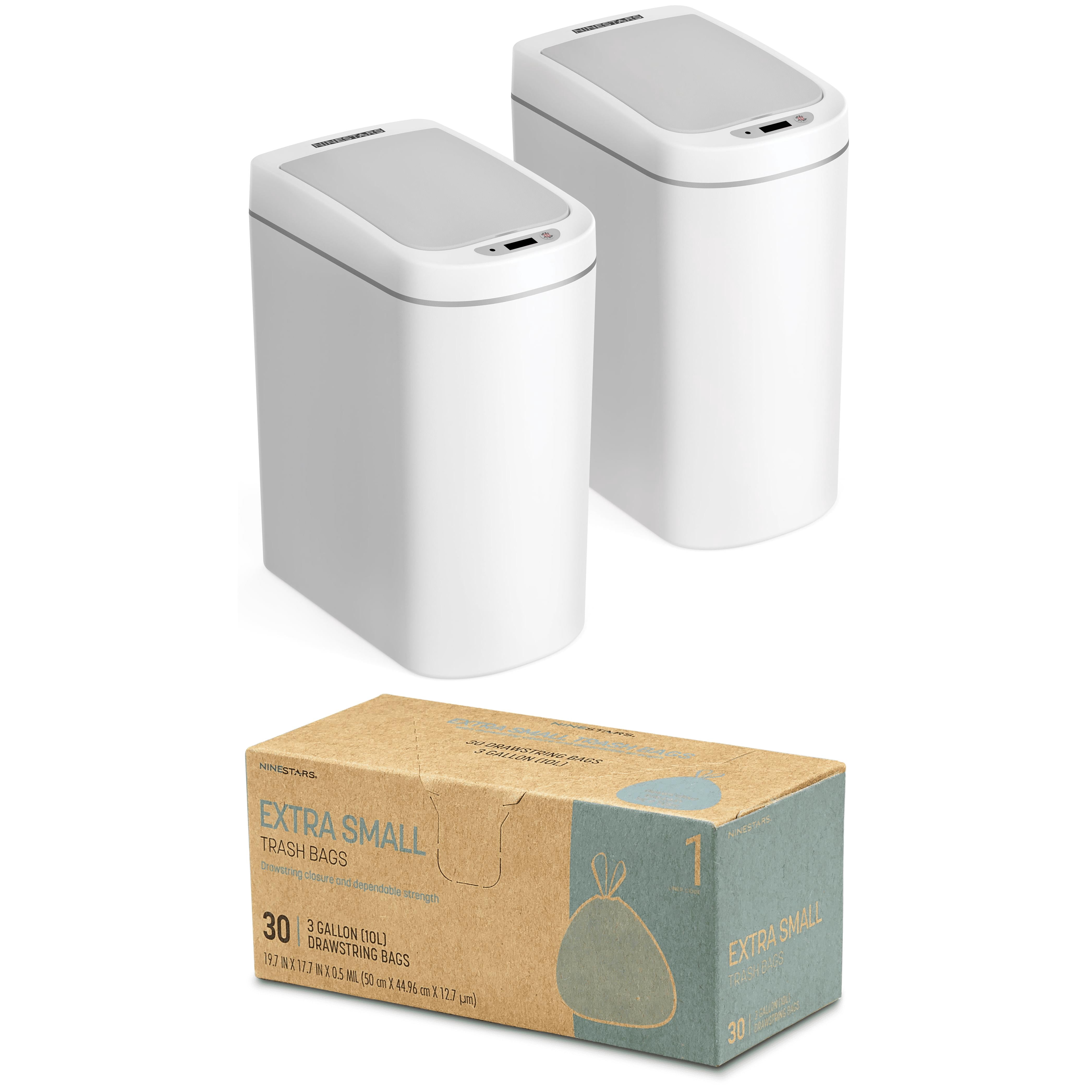 Nine Stars Automatic Bathroom Trash Can Combo with Trash Bags