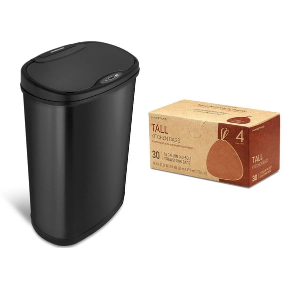Nine Stars 13 Gallon Motion Sensor Trash Can + Trash Bags