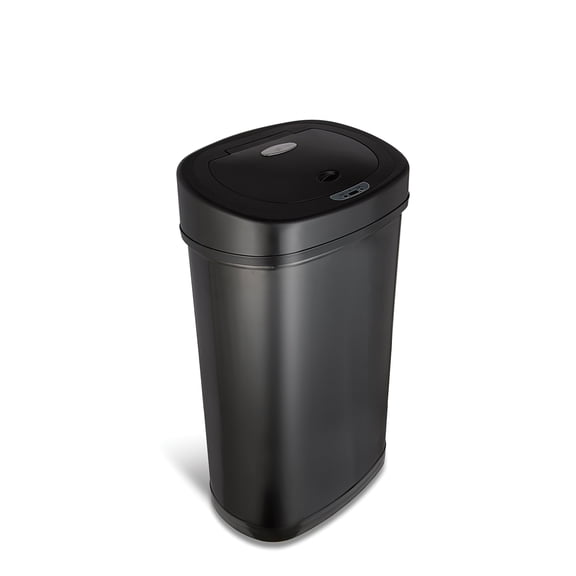 Open Box Nine Stars Automatic Kitchen Trash Can, 13 Gallon Stainless Steel Motion Sensor Garbage Bin with Soft Close Lid, Silver