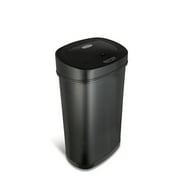 Nine Stars Automatic Kitchen Trash Can, 13 Gallon Stainless Steel Motion Sensor Garbage Bin with Soft Close Lid, Silver