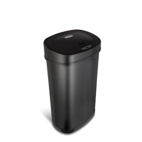 Nine Stars Automatic Kitchen Trash Can, 13 Gallon Stainless Steel Motion Sensor Garbage Bin with Soft Close Lid, Silver
