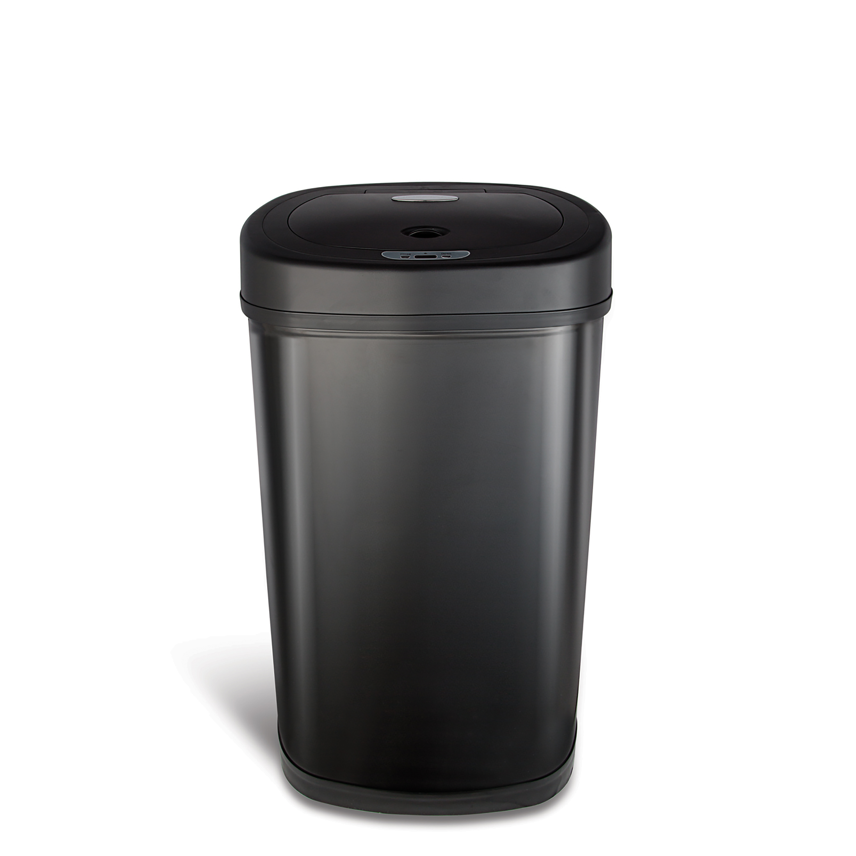 Nine Stars Motion Sensor Oval Kitchen Garbage Can, Fingerprint-Resistant Stainless Steel, 13.2 gal, Matte Black - image 1 of 9