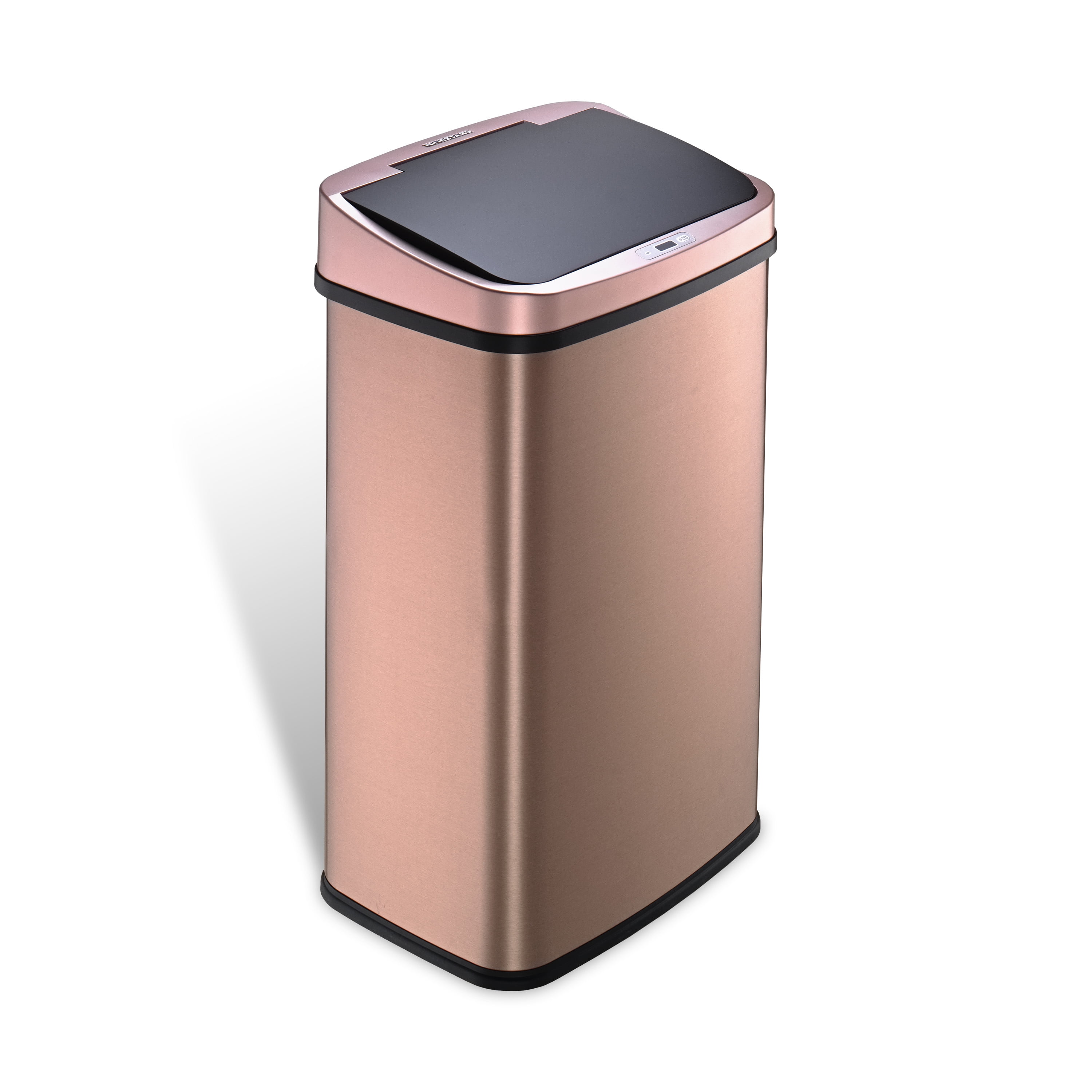 Gold Stainless Steel Touchless Motion Sensor Trash Can, 13.2 Gallon