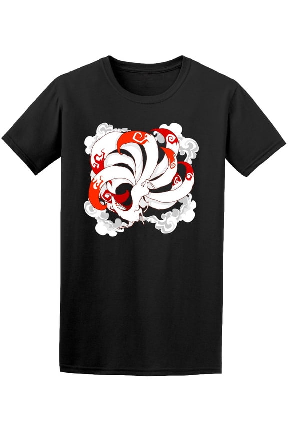 Nine Tail Fox Manga Style T-Shirt Men -Image by Shutterstock, Male x-Large