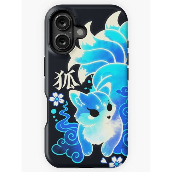 Nine-Tailed Ice Kitsune Mythical Fox Japanese Folklore A057 Protective Case for iPhone 17 16 15 14 13 12 11 Pro Max