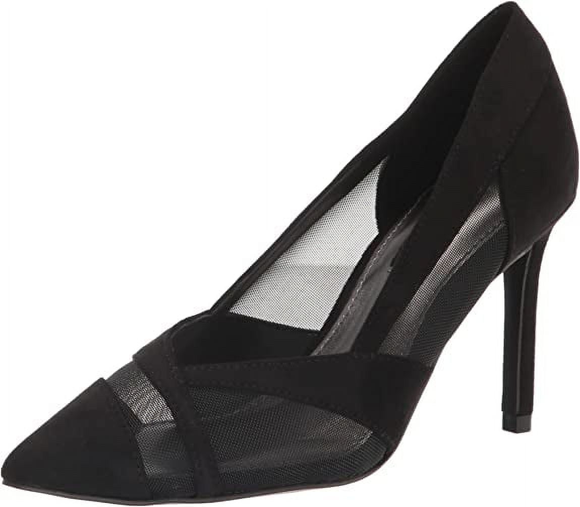 Nine West Evani Black Stiletto Heel Slip On Pointed Toe Mesh