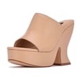 thumbnail image 1 of Nine West Flower Warm Blush Slip On Rounded Open Toe Retro Platform Sandals (Warm Blush, 9), 1 of 5