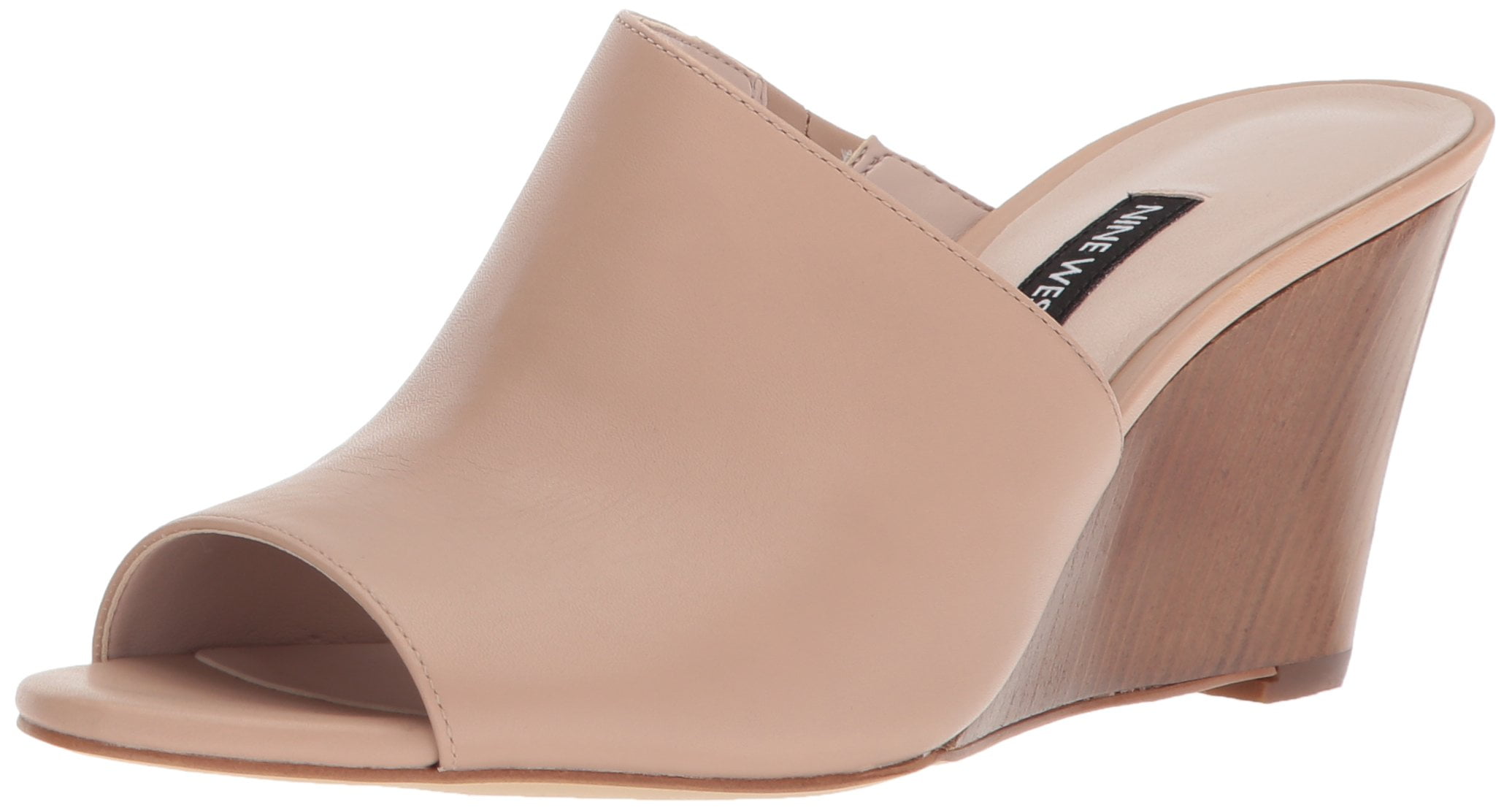 Nine West Footwear Women s JANISSAH Slide Sandal Light Natural Leather 10 Walmart
