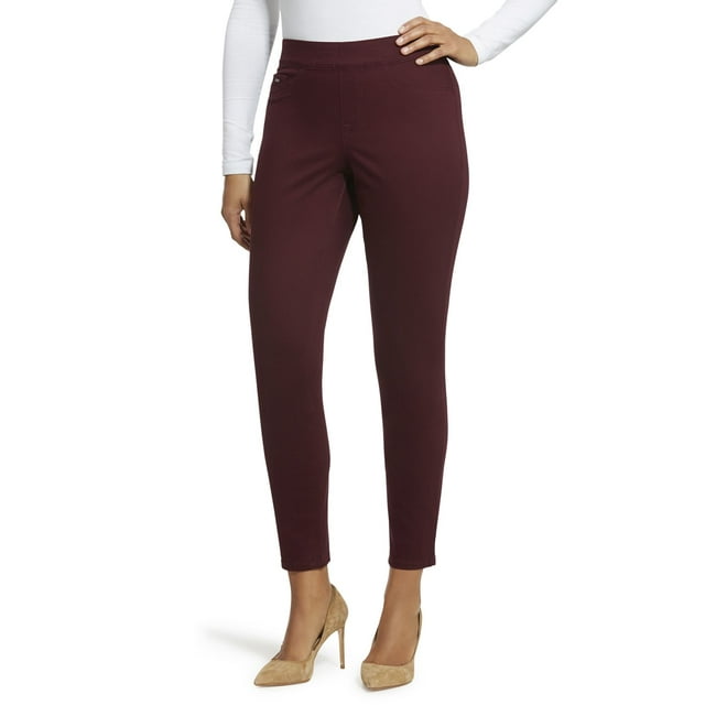 Nine West Heidi Pull-On Skinny Jeans in True Fig, Size 6 - Walmart.com