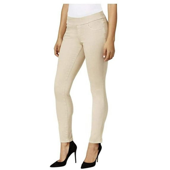 Nine West Jeans, Heidi Pull-On Skinny Pants - Yoga Stretch Denim (Creamstone, 4)