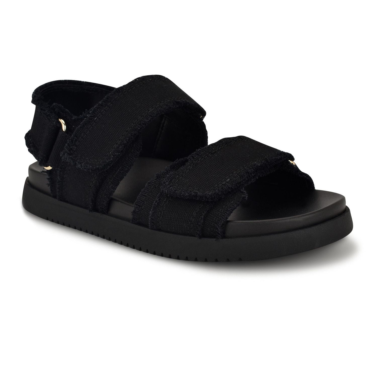 Nine West Jumpy Women's Slide Footbed Sandals Color: Black Size: