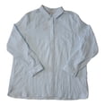 thumbnail image 1 of Nine West Ladies Long Sleeve Chest Pocket High Low Hem Double Gauze Button Up (Ice Blue, L), 1 of 1