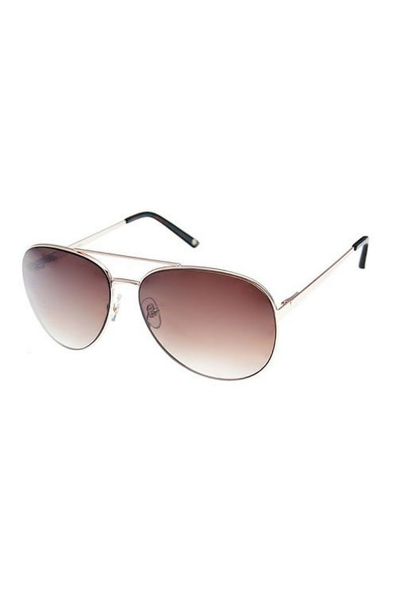 Large Gold Metal Aviator Sunglasses