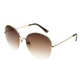 thumbnail image 1 of Nine West Medium Round Sunglasses Gold, 1 of 1