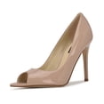 thumbnail image 1 of Nine West Prizz Light Natural Slip On Pointed Open Toe Stiletto Heeled Pumps (Light Natural, 8), 1 of 5