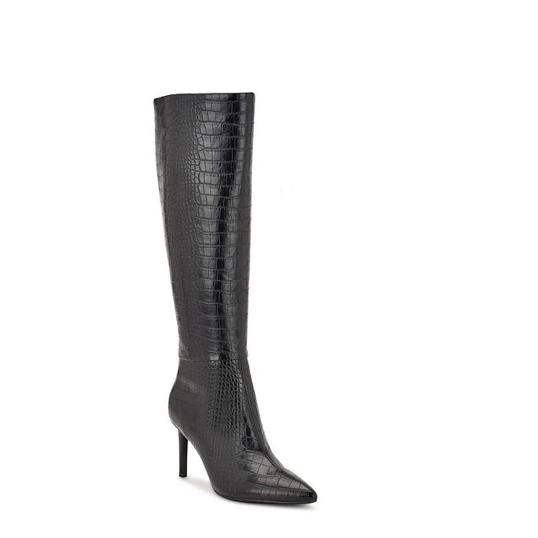 NINE WEST Womens Black Over The Knee Stretch Tacy Pointed