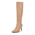 thumbnail image 1 of Nine West Ronir Natural Nude Pointed Toe Stiletto Heel Knee High Fashion Boots (Natural, 5), 1 of 1
