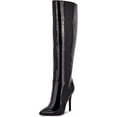 thumbnail image 1 of Nine West Taler3 Black1 Patent Pointed Toe Stiletto Heel Knee High Fashion Boots (Black Patent, 5), 1 of 3