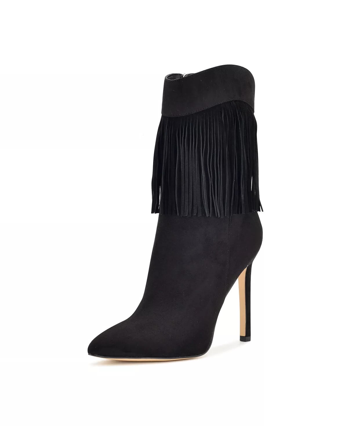Nine West Women's Gerri2 Platform Ankle Boot - Black Suede Chunky Block Heel - Size 6.5