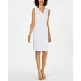 thumbnail image 1 of Nine West V Neck Sleeveless Sheath Dress Ice Violet 12, 1 of 1