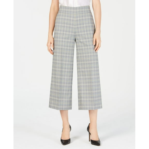 Nine West Wide Leg Plaid Pants Multi 4