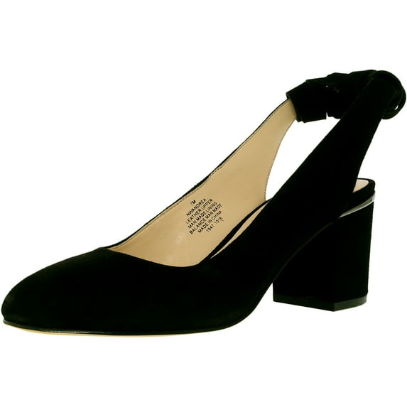 Nine West Women's Andrea Suede Black Ankle-High Leather Pump - 9M
