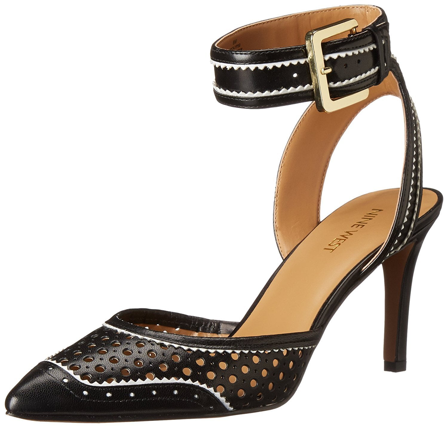 nine west leather dress Nine West Women's Pepper Leather Dress Sandal, Black, 6.5 M US