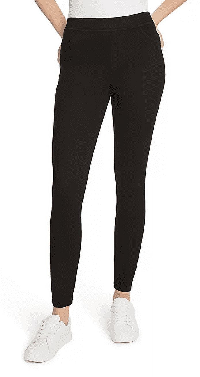 Nine West Women's Denim Leggings (Black, Large)
