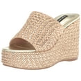 thumbnail image 1 of Nine West Women's Everie2 Wedge Sandal, Natural/Gold 700, 9.5, 1 of 1