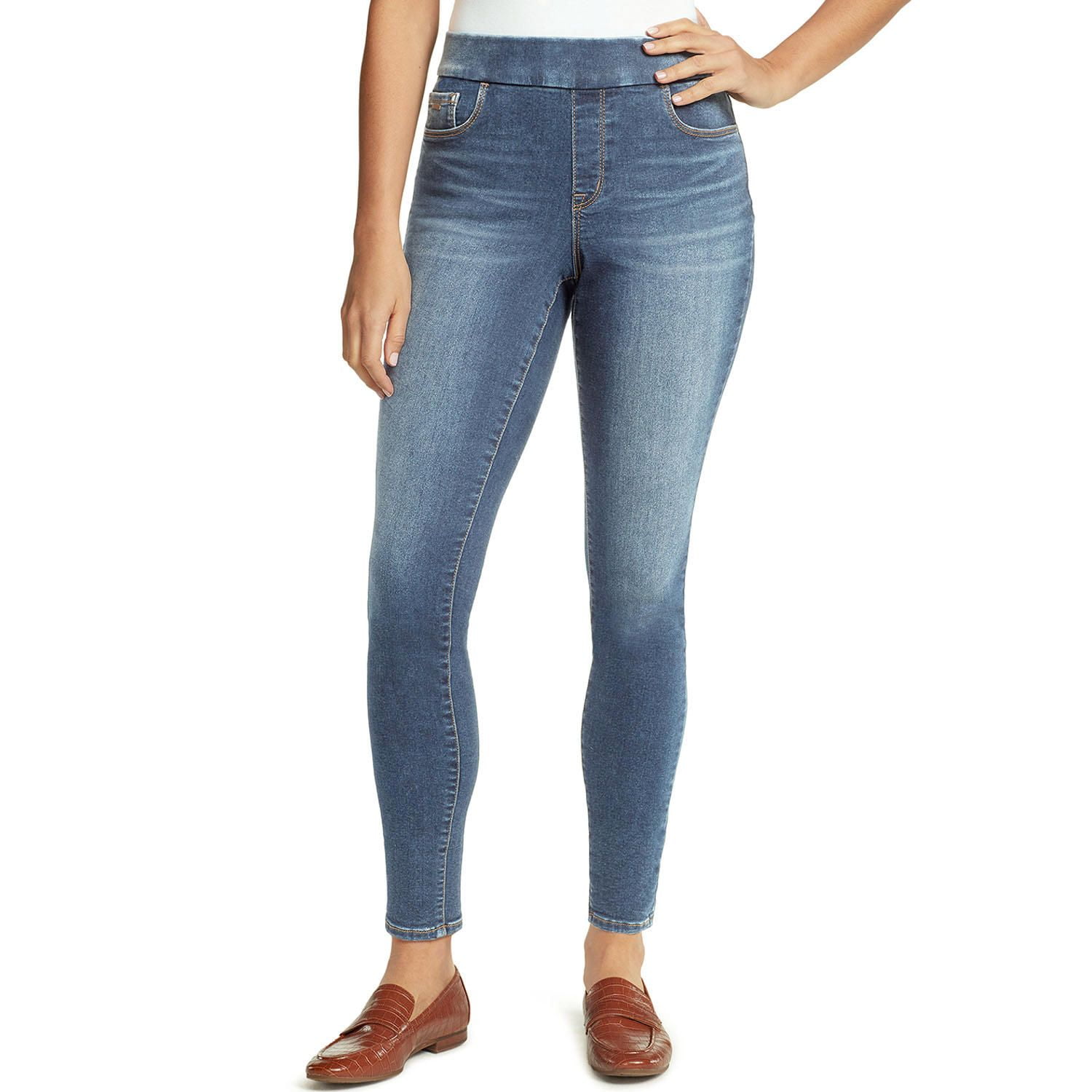 Nine West Women's Heidi Mid-Rise Pull On Skinny Fit Jegging Pants