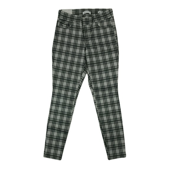 Nine West Women's Heidi Mid-Rise Pull On Skinny Fit Jegging Pants(Glasgow Plaid, 14)