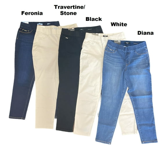 Nine West Women's Heidi Pull-On Yoga Stretch Crop Jeggings (Feronia, 16)