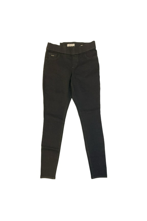 Women's Heidi Pull-On Yoga Stretch Skinny Leggings (Black Rinse, 6)