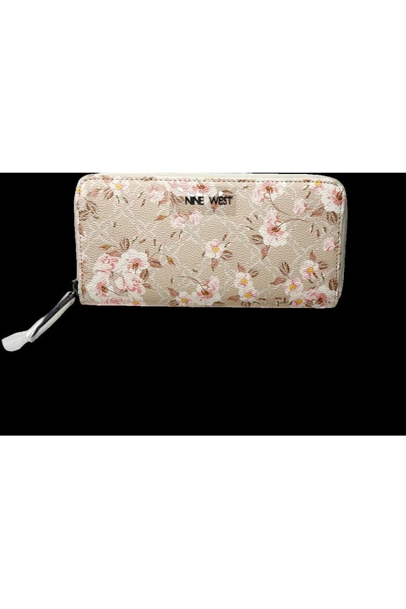 Women's Norah Slg Large Zip Around, Milk Logo Floral