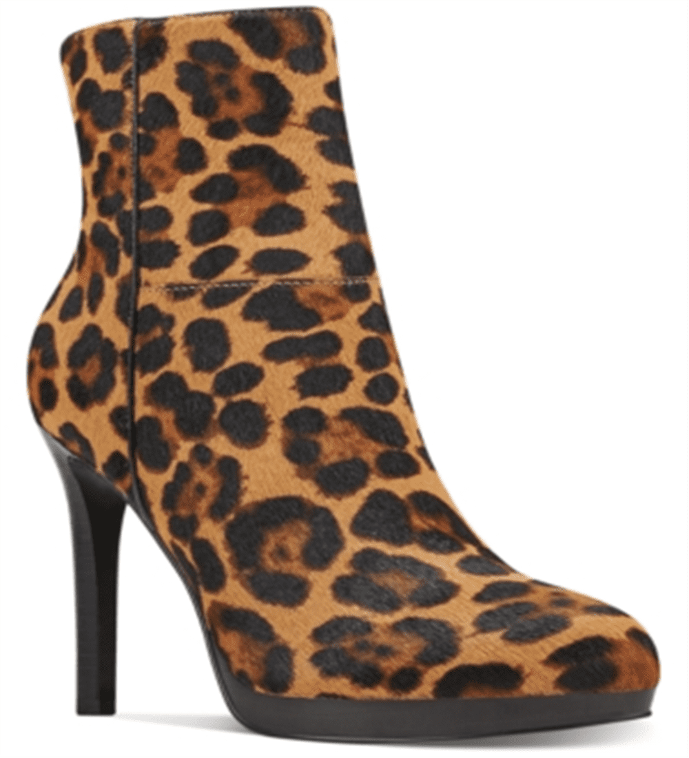 Nine West Women s Querida Platform Booties Shoes Animal print Size 6 Walmart